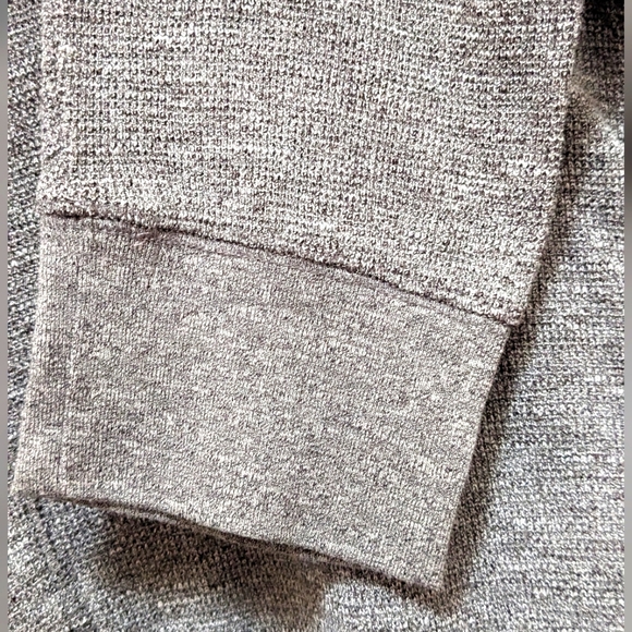 *George Men's Thermal Long Sleeved Shirt Grey 1/4 Button Pullover Large - Picture 3 of 8